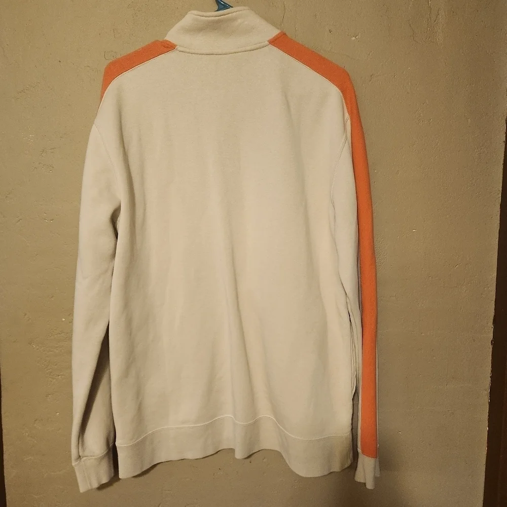 Nike Sportswear Men's Light Bone And Salmon Color Club Fleece Track Jacket Large